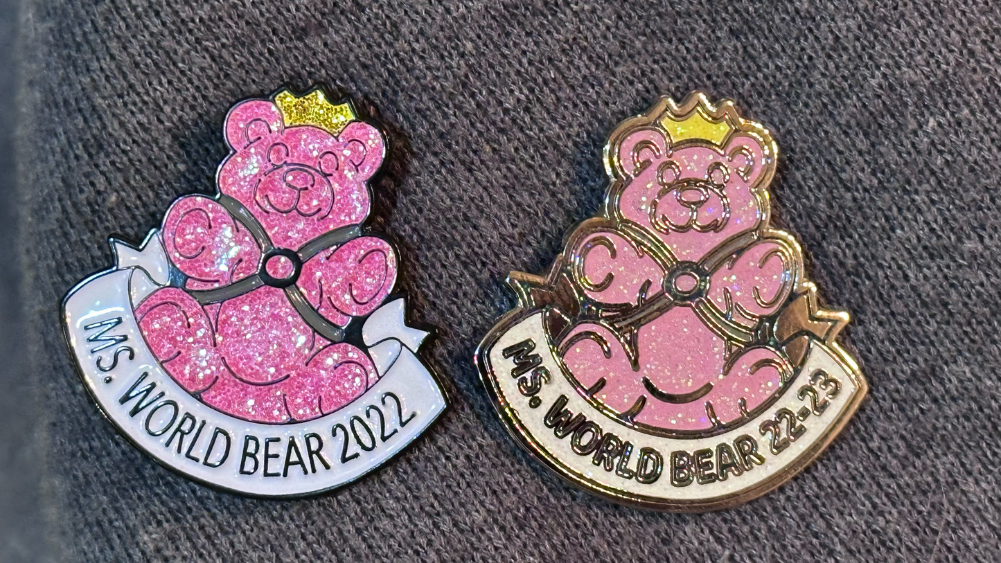 Ms. World Bear 22-23 Title Pin