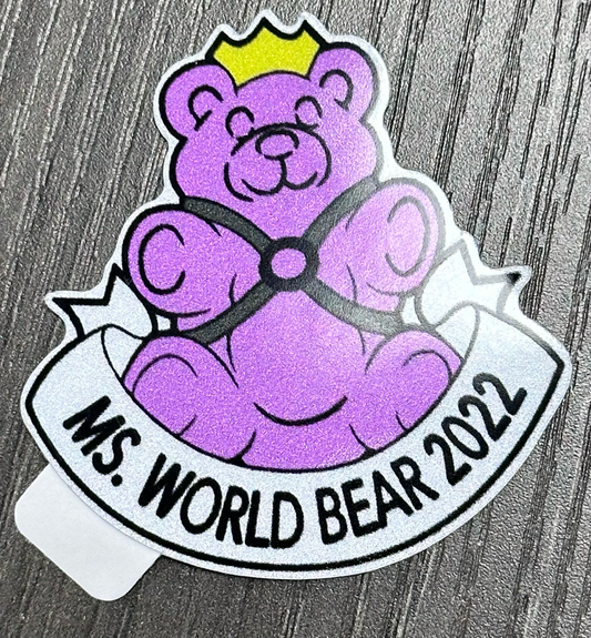 Ms. World Bear 2022 Reflective Sticker