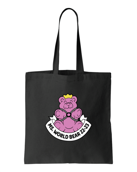 Ms. World Bear 22-23 Black Tote Bag